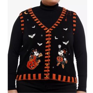 Disney Mickey Minnie Mouse Her Universe Black Halloween Vest NEW Large 2X 3X